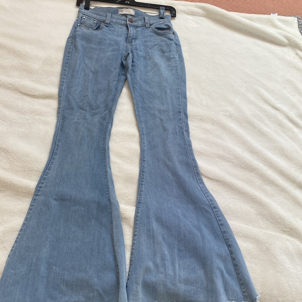 Free People Blue Flare Jeans - Picture 7 of 11